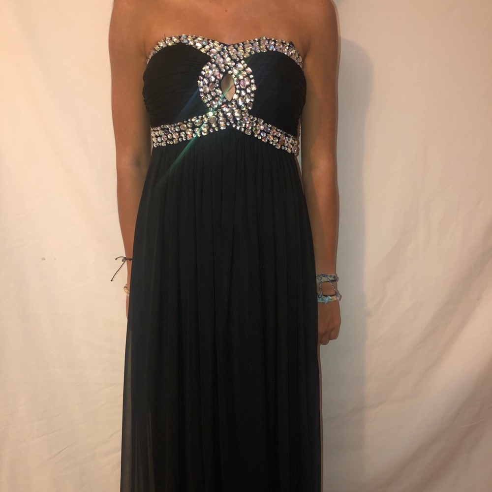 Long Floor Length Black Formal Dress